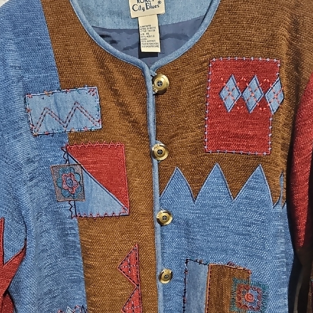 Koret Multicolor Patchwork Blazer - image 3